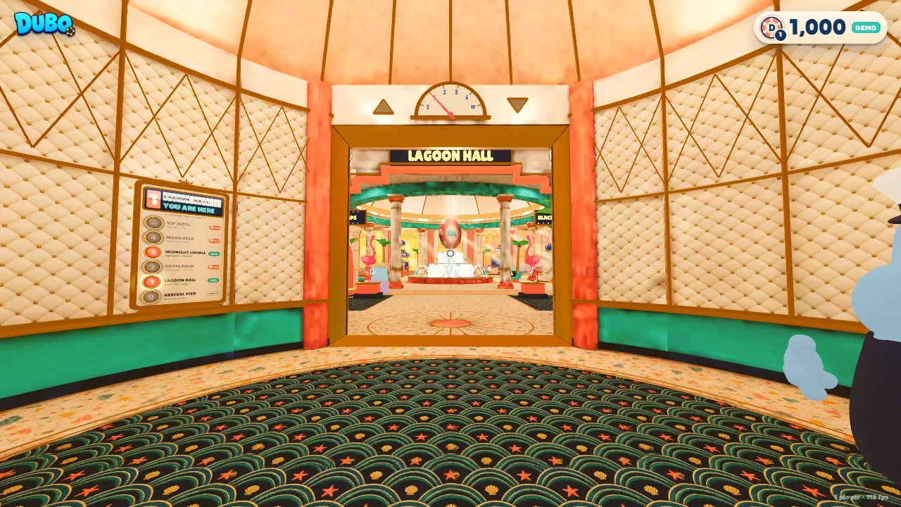 The birdcage elevator opening on Lagoon Hall