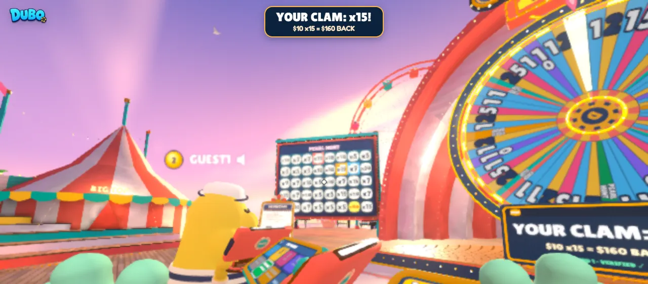 A Pearl Hunt result on the left show wall