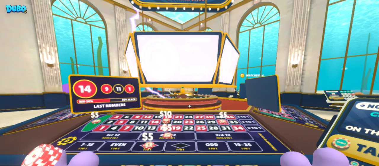 A lightning strike on Storm Roulette